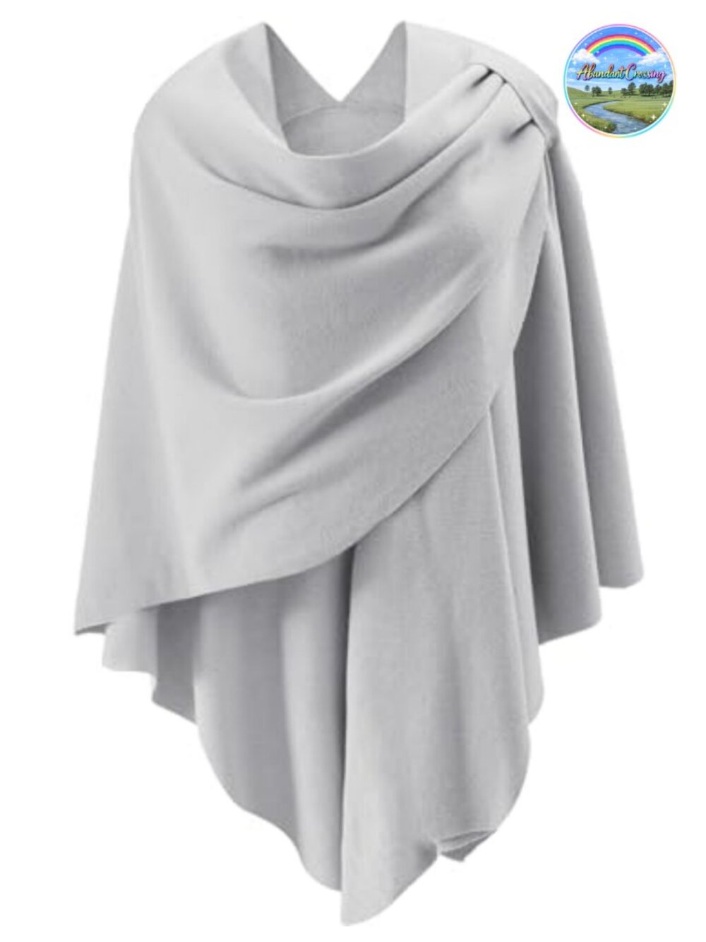 Cross Front Poncho Shawl Wrap Elegant Wedding Evening Cover Up